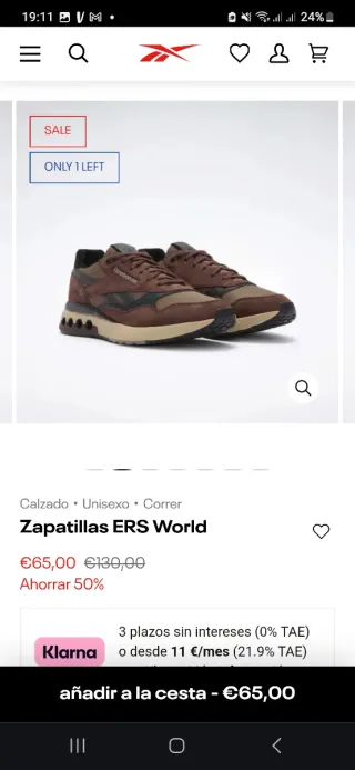 Zapatillas Reebok ERS World Marrones