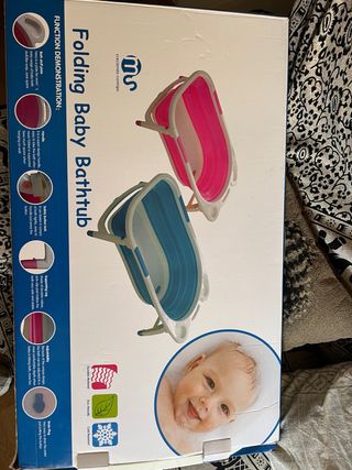 Bañera Plegable para Bebé color azul