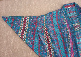 Kimono cárdigan abierto oversize, estampado mujer