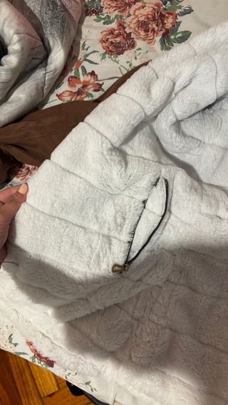 Chaqueta Parka Marrón Forro Peluche Talla S/M