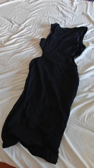 Vestido Negro Zara Talla S Largo