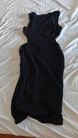 Vestido Negro Zara Talla S Largo