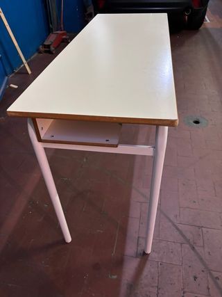 Mesa pupitre vintage madera y metal