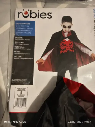 Disfraz Vampiro Niño Talla S