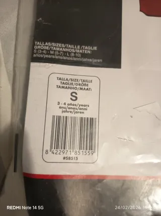 Disfraz Vampiro Niño Talla S