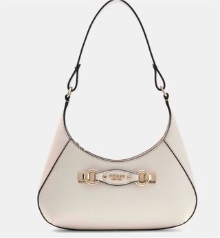Bolso Guess Blanco y Dorado