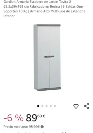 Armadio Escobero in resina bianca Gardiun Tavira 2