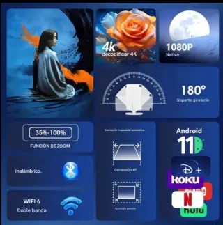 Proyector Smart TV Android 4K (Nuevo)