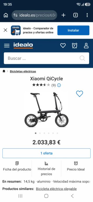 BICICLETA ELÉCTRICA XIAOMI QICYCLE "NUEVA"