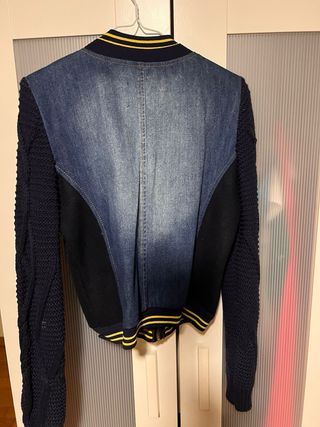 Chaqueta Desigual Patchwork Denim y Tejido