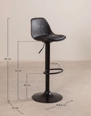 4 Taburetes Sklum regulables