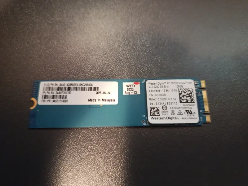 Disco SSD NVMe Western Digital 128GB