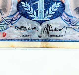 Billete REPOSICIÓN Colombia 1 Peso Oro 1974