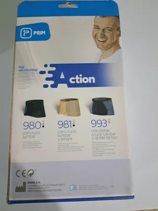 Faja Lumbar Semirrígida Acción 980 Beige