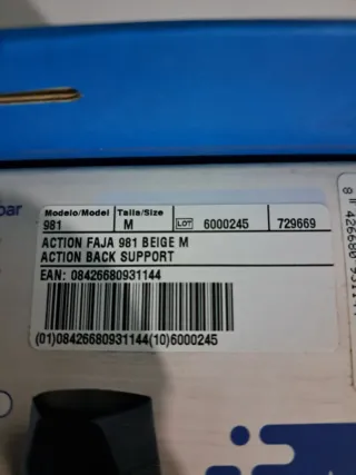 Faja Lumbar Semirrígida Acción 980 Beige