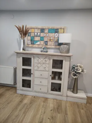 Mueble de salón modular blanco