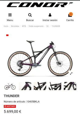 Bicicleta de Montaña special edition Conor thunder