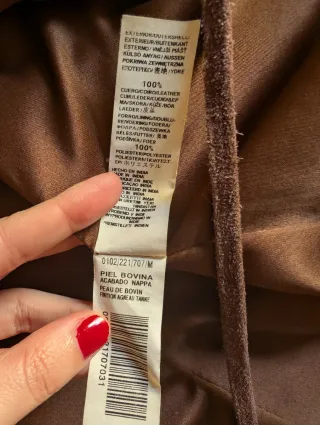 Chaqueta Zara Cuero Marrón