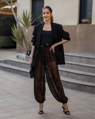 Pantalón bombacho animal print