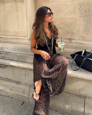 Pantalón bombacho animal print