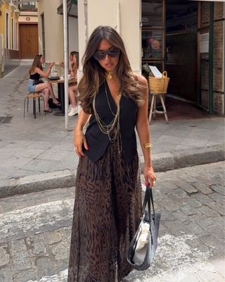 Pantalón bombacho animal print