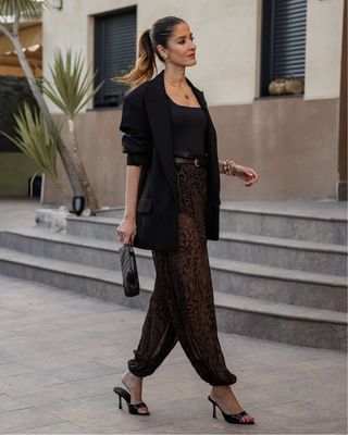 Pantalón bombacho animal print