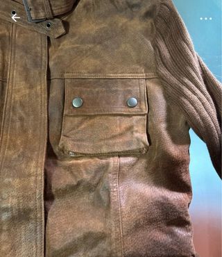 Chaqueta efecto ante y lana