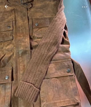 Chaqueta efecto ante y lana