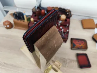 Cartera Billetera Cuero Repujado Calaveras