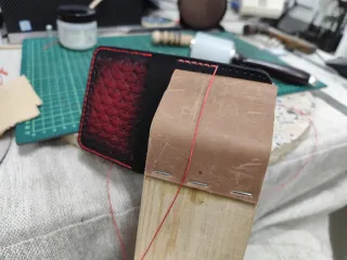 Cartera Billetera Cuero Repujado Calaveras