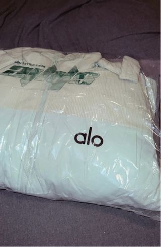 Casaco Alo acolchoado azul e branco