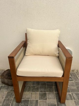 3 Sillas Terraza Madera Acacia Nayely Sklum