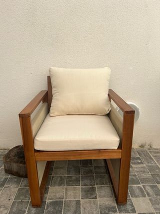 3 Sillas Terraza Madera Acacia Nayely Sklum