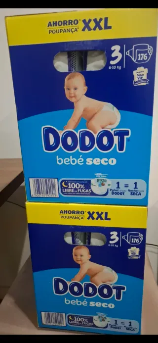 Fraldas Dodot Bebé Seco XXL - Tamanho 3