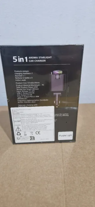 Cargador Coche 5 en 1 Humidificador Aromaterapia