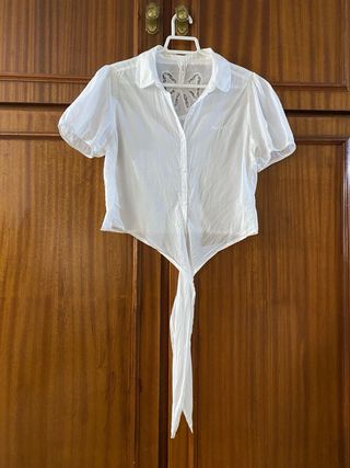 Blusa Pepe Jeans Blanca con lazo