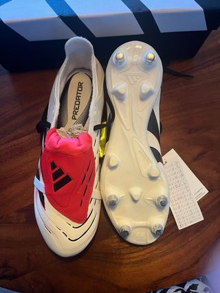 Adidas Predator Botas Fútbol Blancas Negras
