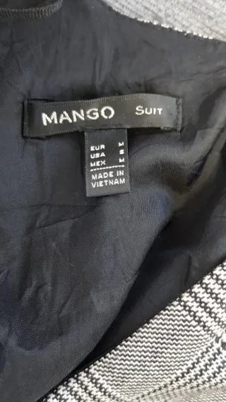 Vestido Mango Cuadros Talla M