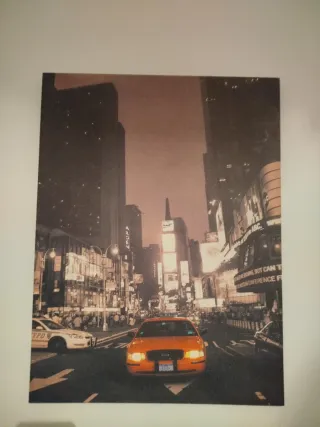 Cuadro New York Taxi Naranja