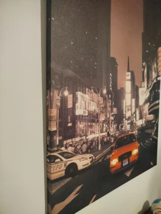 Cuadro New York Taxi Naranja