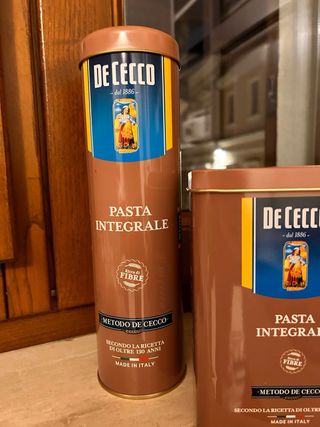 Set 4 Barattoli Latta De Cecco Pasta Integrale