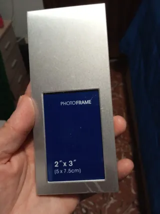 Marco de fotos 2 x 3 plateado