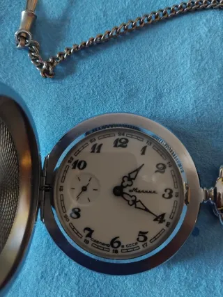 Orologio da tasca Russo con catena Marca Molnija