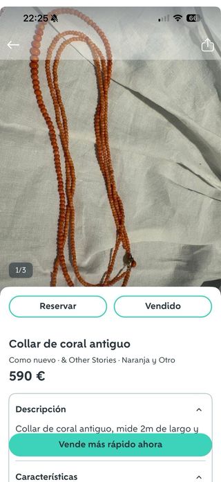 Collar de coral antiguo