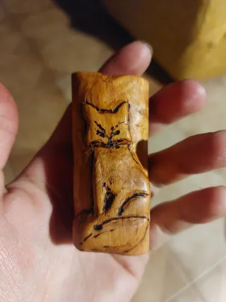 2 Sculture in legno fatta a mano