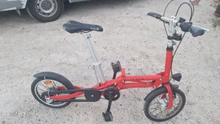 Bicicleta plegable roja