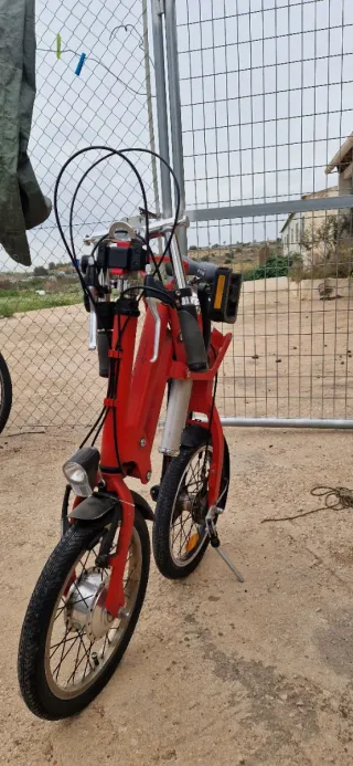 Bicicleta plegable roja