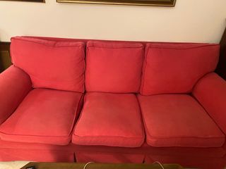 Sofá de 3 plazas rosa
