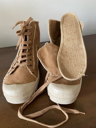 Stivaletti 40 unisex casual tela grezza Made Italy