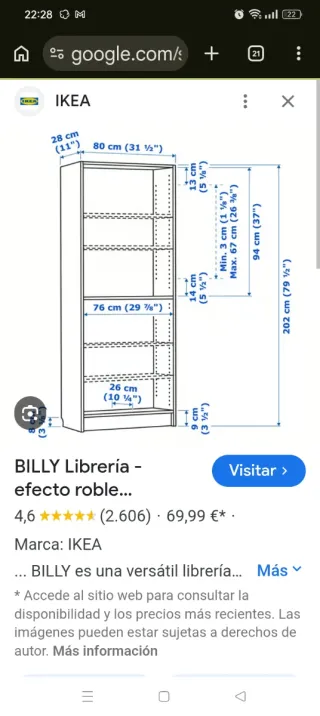 *REGALO* Estantería Billy IKEA marrón